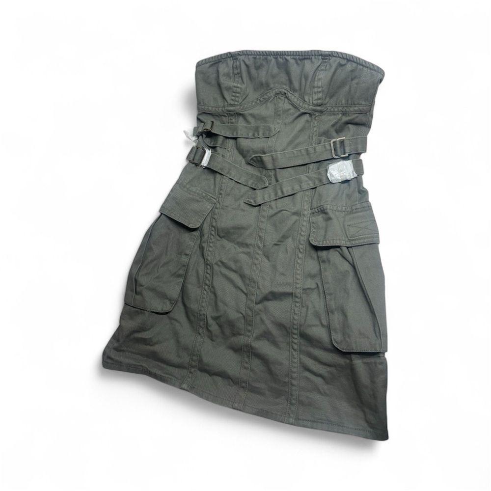 Forever 21 Strapless Khaki Dress